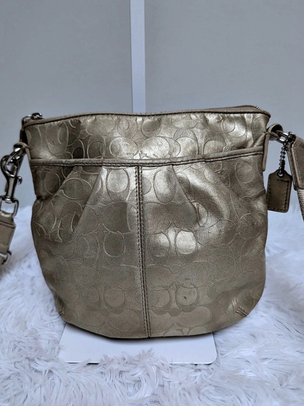 Coach Metallic Gold Crossbody Bag